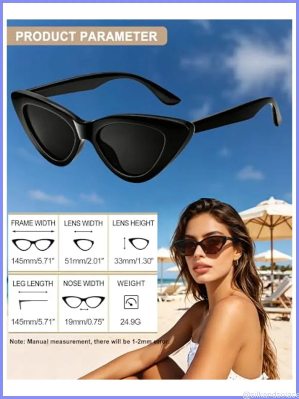 Joopin Polarized Cat Eye Sunglasses UV400 Protection Retro Women